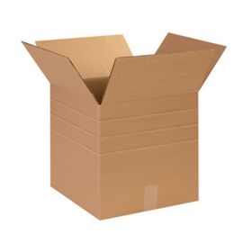 14 x 14 x 14" Multi-Depth Corrugated Boxes 25/BDL, 250/Bale