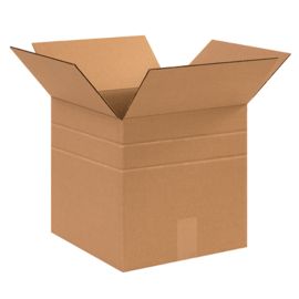 12 x 12 x 12" Multi-Depth Corrugated Boxes 25/BDL, 500/Bale