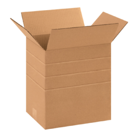 11 1/4 x 8 3/4 x 12" Multi-Depth Corrugated Boxes 25/BDL, 500/Bale