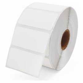 2 x 1" White Direct Thermal Label 1" Core, Perfed, 2500/RL, 24 RL/CS