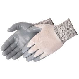 White Nylon w/Nitrile Palm Dip Gloves 13ga