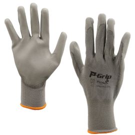 Grey Poly/Nylon w/PU Palm Dip Gloves 13ga