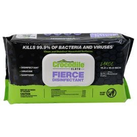 Crocodile Cloth Fierce Disinfectant Wipe - 80/PK