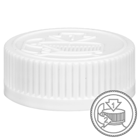38mm White Child Resistant Cap 1500/CS