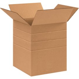 10 x 10 x 12" Multi-Depth Corrugated Boxes 25/BDL 500/Bale