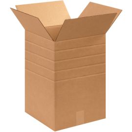 12 x 12 x 18" Multi-Depth Corrugated Boxes 25/BDL, 500/Bale