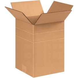 8 1/2 x 8 1/2 x 12" Multi-Depth Corrugated Boxes 25/BDL, 500/Bale