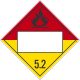 Organic Peroxide 5.2 Blank D.O.T. Placard, 100/PK 10.75