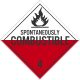 Spontaneously Combustible 4 D.O.T. Placard, 100/PK 10.75