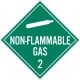 Non-Flammable Gas 2 D.O.T. Placard, 100/PK 10.75