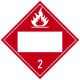 Flammable Gas 2 Blank D.O.T. Placard w/Adhesive, 100/PK 10.75