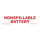 Nonspillable Battery Label 1” X 4” 500/RL Litho Paper with Perm Adhesive