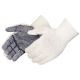 Cotton Gloves w/PVC Dots (One Side) Womens Glove - Size Small