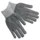 Cotton Gloves w/PVC Dots (Both Sides) Mens Grey