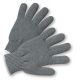 Extra Heavy Weight Grey Poly/Cotton Gloves Mens, white cuffs