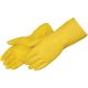 18mil Yellow Flock Lined Unsupported Latex Gloves 12