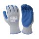 10ga Grey Shell Blue Crinkle Latex Palm Dip Gloves