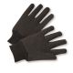 Brown Jersey Gloves - 7oz w/ PVC Dots