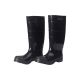 Black PVC Plain Toe Boots