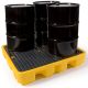4 Barrel Spill Containment Pallet, 66 Gallon Capacity, with Drain