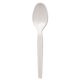 White Heavyweight Plastic Spoons 100/BX
