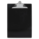 Plastic Clipboard - Black, 9 x 13 1/4