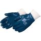 Fully Coated Blue Nitrile Glove with Knit Wrist - XL 12/DZ